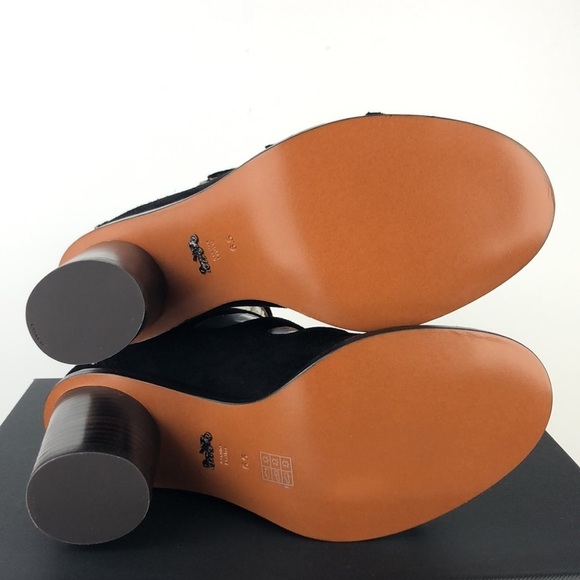 NEW Coach Buckle Rivet Strappy Suede Peep Toe Ankle Strap Heels Sandals 6.5 - Picture 10 of 14